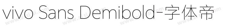 vivo Sans Demibold字体转换